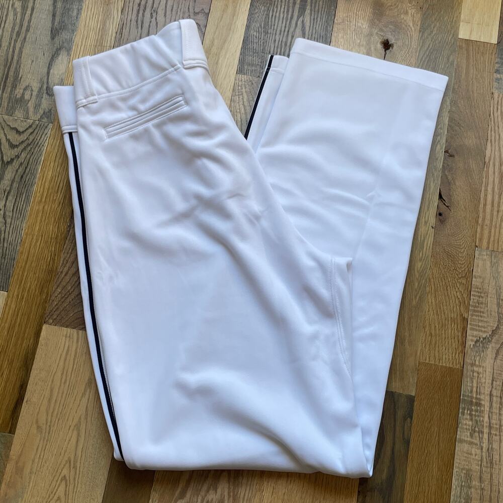 New Balance Adversary 2 Baseball Pants White Black Piped Men's L